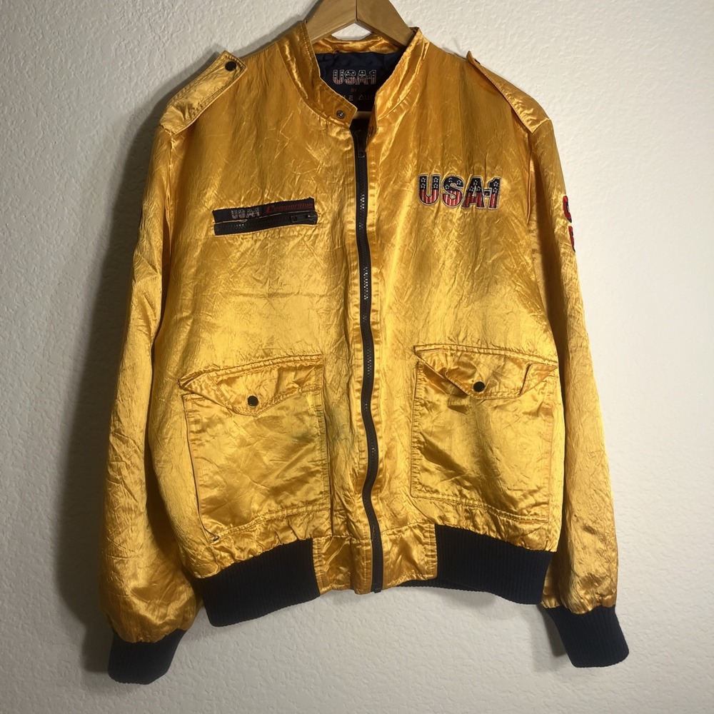 Gold Bomber Jacket Olympic USA